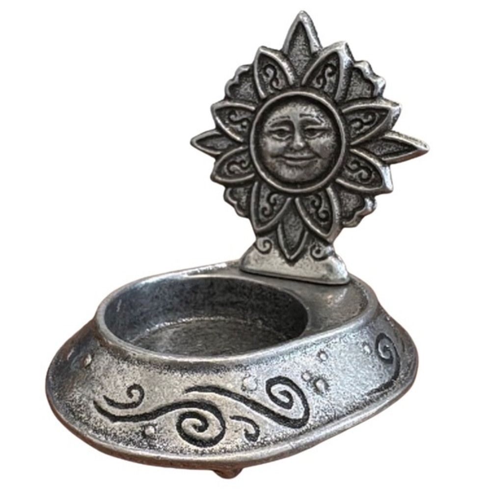 Silver Sun Whimsigoth Vintage Tea Light Holder